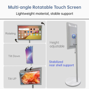 Rotatable 32-Inch <strong>Battery</strong>-<strong>Power</strong> Wireless Floor Stand Tv on Wheels Digital Signage <strong>Touch</strong> <strong>Screen</strong> <strong>Monitor</strong> with <strong>Battery</strong> - Product Image 5
