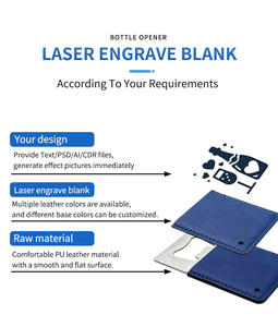 Laserable לוגו אישי פותחן בקבוק הרכבת חריטה מותאם אישית lasercette פותחן בירה עם כיסוי עור פו - Product Image 3