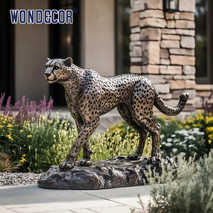 Statue in Bronzo a Grandezza Naturale per Decorazione Giardino Esterno e Statue di Giaguaro in Bronzo - Product Image 5