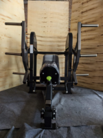 Machine à ramer à charge libre Extreme Row Series à trois rails, avec coussin de poitrine, siège à 8 positions, poignée de rame à 8 positions, 5 niveaux de résistance, en acier inoxydable