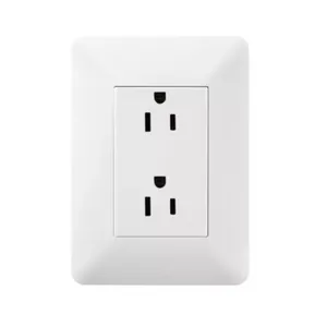 Enchufes e interruptores de pared estándar de EE. UU. Salida doble Receptáculo de pared Interruptores y enchufes eléctricos de 16 amperios