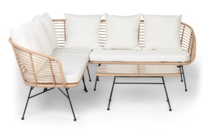 Outdoor Steel Frame <strong>Rattan</strong> <strong>Corner</strong> Sofa Set <strong>Garden</strong> <strong>Furniture</strong> - Product Image 2