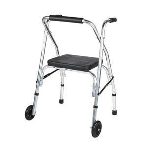 Guoyao Aluminum Alloy Walker With Seat <b>Foldable</b> 5 Inch Wheels For Walking And <b>Bathing</b> - Product Image 5