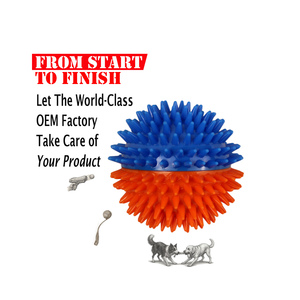 Juguetes para Perros TPR, Pelota con Púas, Pelotas Coloridas, Juguetes Masticables para Mascotas, Juguete Chirriante para Perros, Pelotas de Goma Duraderas de Estilo Clásico, Pelotas de Goma Ecológicas para Perros - Product Image 1