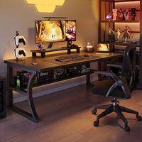 Escritorio de Computadora Convertible de Madera, Diseño Simple, para Uso en el Hogar, Juegos, Estudio, Escritura, Ecológico, Económico, para Alquiler