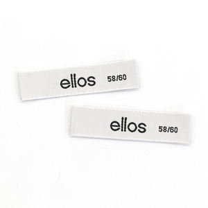Etiquetas de <span class=keywords><strong>cinta</strong></span> de satén cosidas con logotipo de texto personalizado, etiqueta de <span class=keywords><strong>nombre</strong></span> plegable personalizada, etiqueta tejida impresa, etiqueta lavable de cuidado lavable - Product Image 1