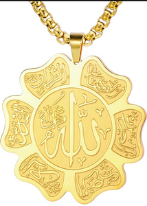 Inspire Jewelry - Collar con Colgante en Forma <span class=keywords><strong>de</strong></span> Flor <span class=keywords><strong>de</strong></span> Acero Inoxidable para Mujer y Hombre Musulmanes - Product Image 2
