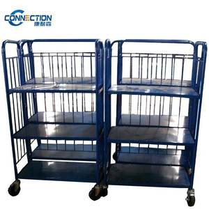 Opvouwbare Tafel <span class=keywords><strong>Trolley</strong></span> 4 Wiel <span class=keywords><strong>Trolley</strong></span> Opvouwbare Transport Logistiek Kar - Product Image 2