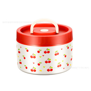 Boîte à lunch isotherme en acier inoxydable 304 Cheri, motif cerise, boîte bento multi-compartiments de qualité alimentaire - Product Image 2