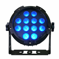 Projecteur LED Par Can 6-en-1 RGBWA UV 12x18W pour extérieur, éclairage de scène DMX LED 6-en-1, projecteur LED Slim Par IP65
