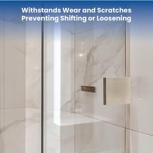 Pantalla de <span class=keywords><strong>ducha</strong></span> de baño de montaje en pared de alta resistencia de buena calidad, abrazadera de vidrio <span class=keywords><strong>con</strong></span> Clip de esquina de latón cuadrado - Product Image 3