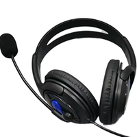 Pabrik Harga 3.5Mm PS4 Kabel Gaming Headphone Headset dengan Mikrofon Volume Kontrol Headband Komputer Headphone