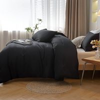 Ensemble de couette Queen moderne en microfibre organique rose, doux, respirant, 300 fils, motif uni, 3 pièces, couette légère et confortable GentleSoft 2