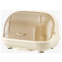 Égouttoir à vaisselle grande capacité avec couvercle, boîte de rangement pour égouttoir de table de cuisine