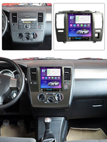 MEKEDE Car-play Auto Écran tactile de voiture Navigation GPS Caméra panoramique 360° Ventilateur de refroidissement pour Nissan Tiida 2004-2013