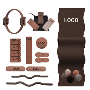 Cream Color Customizable Eco-Friendly Silicone Fitness Equipment Set Tri <b>Dumbbells</b> Pilates Ring Ankle Wrist Multi-Color Options - Product Image 4