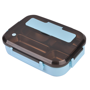 Contenitore per telefono caldo contenitore per alimenti in plastica in <span class=keywords><strong>acciaio</strong></span> inossidabile contenitore per <span class=keywords><strong>pranzo</strong></span> a 3 scomparti a tenuta stagna - Product Image 4