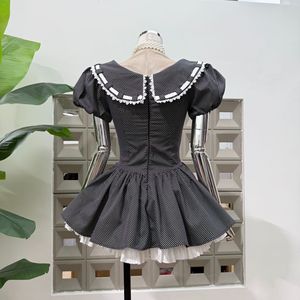 Nuova Collezione Estiva: Abito Corto da Donna con Colletto a Bambola, Fiocco e Maniche a Sbuffo, Stile Giovanile e Dolce - Product Image 6