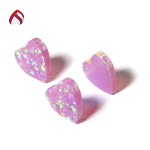 Factory Wholesale Heart形状ルース宝石作成オパール合成オパール - Product Image 5
