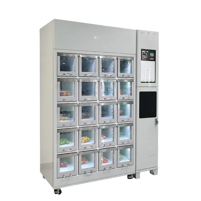 24/7 Self Service Locker Vending Machine Refrigerated Smart Fridge Vending Machine Fresh Food