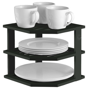 Desktop Storage <b>Rack</b> 3 Tier Square <b>Plate</b> Organizer Kitchen Countertop Storage PP Plastic - Product Image 5