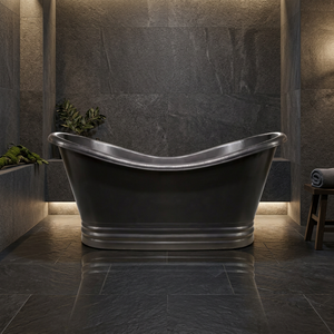 Baignoire ovale autoportante en cuivre noir, style classique, artisanat indien CH-799 pour salle de bain et spa - Indian Home Crafts - Product Image 1