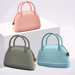 Bolsa de mão de silicone para mulheres, bolsa de mão luxuosa de luxo para mulheres, bolsa de mão de sorvete de silicone para o ar livre, 2024