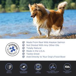 Minyak Salmon Liar Murni untuk Anjing & Kucing, Mengurangi Goresan & Nyeri Sendi, Meningkatkan Kulit, Mantel, Kesehatan Tubuh & Jantung - Product Image 4