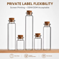 5Ml-30Ml Grosir Variety Toples Safron Tabung Kaca Kecil Kemasan Toples Penyimpanan dengan Tutup Gabus