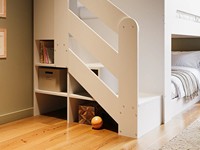 Lit superposé en bois pour enfants en bois MDF Lit superposé bas avec rangement
