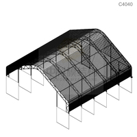 Abri de toit en pente C4080 de grande taille, conception d'usine en gros, abris pour conteneurs, abris pour voitures, garages, auvents, abris à toit en pente, avec plans