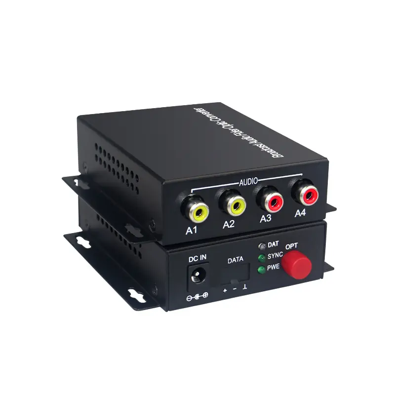 2 áudio Bidirection Sobre o FC Fibra óptica Extender para o sistema de Transmissão (Tx/Rx) Kit Transmissor e receptor