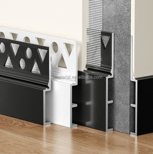 Profilé de plinthe encastré moderne pour protection de sol d'hôtel, en aluminium noir et blanc, avec <span class=keywords><strong>joint</strong></span> d'ombre dissimulé - Product Image 1