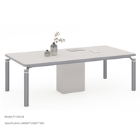 Meubles de bureau de bonne qualité, table de conférence en panneaux de particules pour immeuble de bureaux commercial