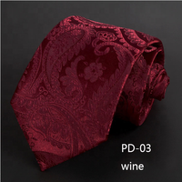 Cravate pour homme HAIBEI en microfibre tissée jacquard à motif floral uni Paisley, design uni pour le cou