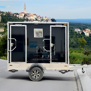 Inodoros de acero de remolque de baño portátil de lujo movibles ACB personalizables para ducha al aire libre y WC Aplicación de baño de calle - Product Image 2