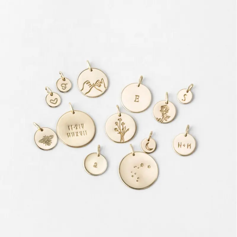 New arrivals custom engravable stainless steel metal logo tags charm for 2020 jewelry making