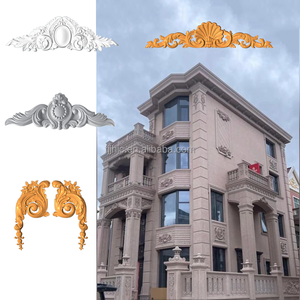 Corniche de fenêtre de style campagnard, fronton en <span class=keywords><strong>mousse</strong></span> EPS, détails floraux et rubans délicats, garniture extérieure autocollante pour cottages - Product Image 5