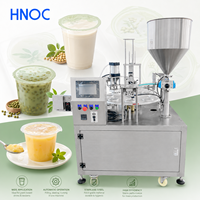 Machine de remplissage et de scellage automatique HNOC pour tasses de confiture de chocolat, jus liquide, pouding, gelée, mayonnaise