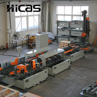 Machine automatique de clouage de palettes en bois HICAS, ligne de fabrication de palettes en blocs à haute efficacité pour la logistique, 40-60 palettes/h