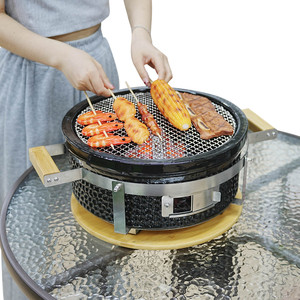 Parrilla Hibachi Mini de Cerámica Premium Auplex, Portátil, Impermeable, Barbacoa Japonesa Yakitori, <span class=keywords><strong>Asador</strong></span> para Exteriores - Product Image 6