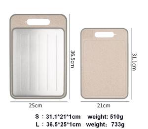 Herramientas <span class=keywords><strong>de</strong></span> aluminio para carne y alimentos congelados, tablero <span class=keywords><strong>de</strong></span> descongelación, bandeja <span class=keywords><strong>de</strong></span> descongelación <span class=keywords><strong>de</strong></span> doble cara con <span class=keywords><strong>tabla</strong></span> <span class=keywords><strong>de</strong></span> <span class=keywords><strong>cortar</strong></span> y afilador <span class=keywords><strong>de</strong></span> cuchillos - Product Image 3