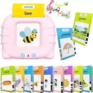 Enfants anglais apprentissage orthophonie Machine jouets 224 mots de vue cognition éducative Montessori parler Flash carte jouets