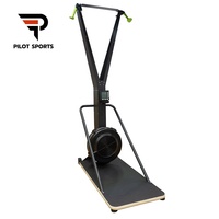 Equipo de gimnasio comercial máquina Erg de esquí Simulador de esquí de fitness máquina de entrenamiento de esquí con soporte de suelo y monitor de frecuencia cardíaca