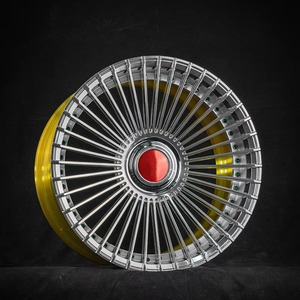 Sophisticated Long Thin Spoke Three Piece Forged Alloy Wheel With Center Cap Custom Color Matching Adjustable PCD ET Aftermarket - Product Image 1