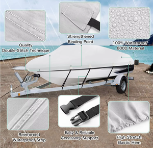Funda Protectora Personalizable para Barcos y Yates, Cubierta para Barcos de Pesca, Poliéster Oxford 600D PVC, 18'20', Se Adapta a su Embarcación - Product Image 2