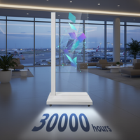 Venta Directa de Fábrica de Pantalla Transparente Retroiluminada LED 3D con Resolución 1080 para Publicidad en Oficinas y Edificios