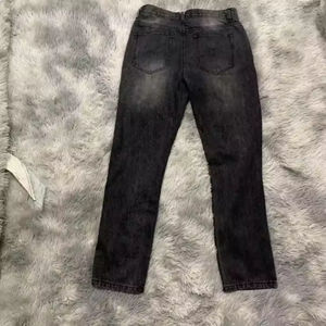 DENIMGUYS, pantalones vaqueros rasgados de talla grande para hombre, parche personalizado, estilo callejero Hip Hop, pantalones vaqueros desgastados holgados Vintage para hombre - Product Image 2