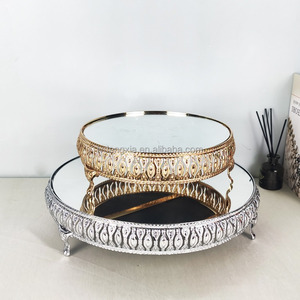 Support à gâteau doré luxueux avec perles de cristal, support à dessert polyvalent, présentoir pour table de desserts pour <span class=keywords><strong>mariage</strong></span> et fête - Product Image 2