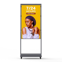 Écran LCD double face haute luminosité pour vitrine, prix d'usine, 32-65 pouces, moniteur publicitaire, kiosque de menu numérique